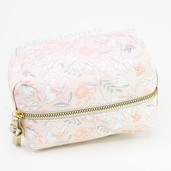 Primark Women's Pastel Pink Floral Makeup Bag - Picture 2 of 4